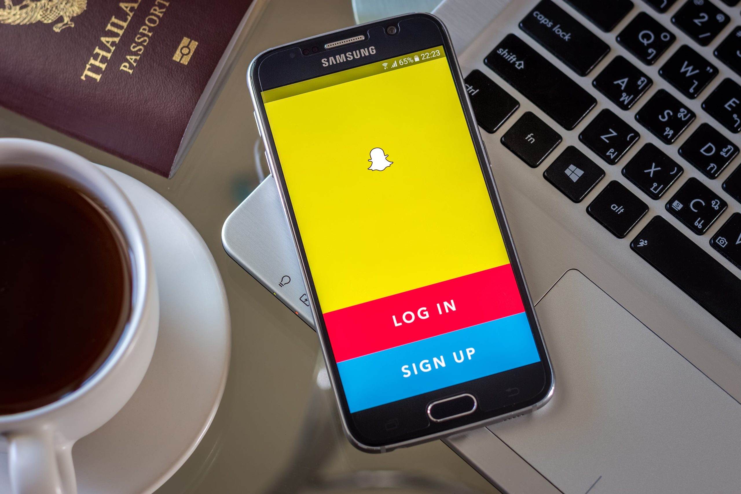Snapchat Advertisements on Phone